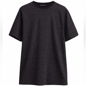 Michael Kors Men’s XL Monogram Logo T-Shirt – Black/Charcoal – NWT